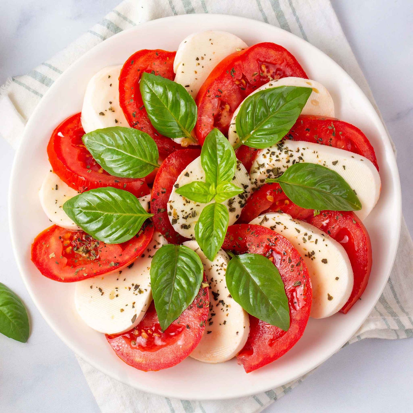 Caprese salad with Beefsteak tomatoes.