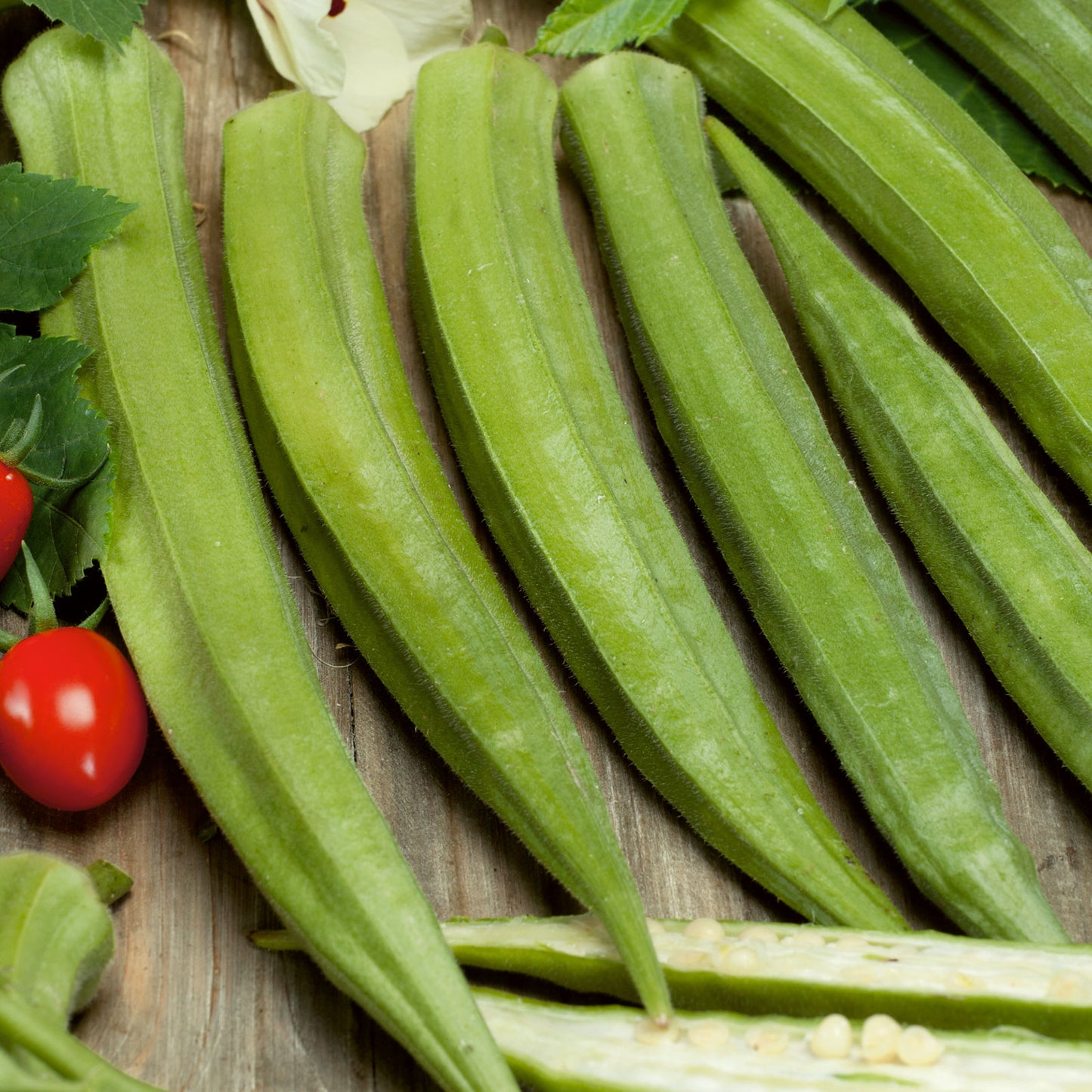 organic okra cow horn