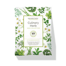 Eden Brothers Culinary Herb Seed Collection packaging with green herbs on a white background