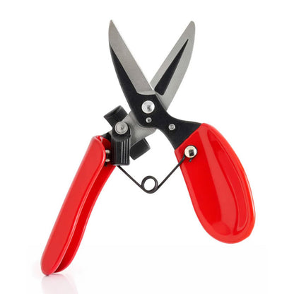 Red-handled comfortgel dead headers with black blades on a white background