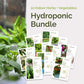 Hydroponic seed variety bundle with images of different plants on a white background.