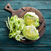 Iceberg lettuce on a cutting board chopped and ready to use.