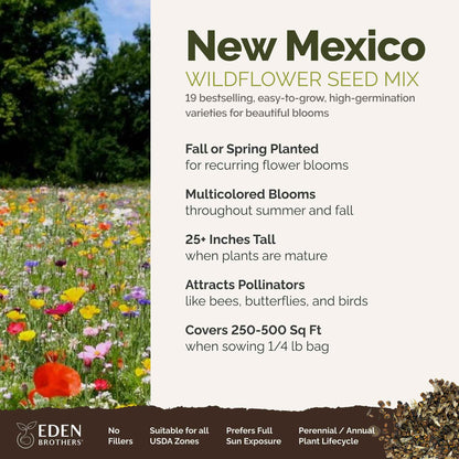 A visual overview of the wildflower seed mix, showcasing expected floral blooms.