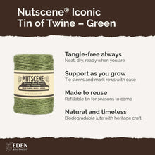 Green twine spool with Nutscene branding on a white background