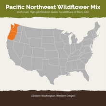 A map of the united states highighting states contained within the pacific northwest region