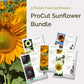 Graphic of procut sunflower bundle pack displaying a product image and contents of the bundle.